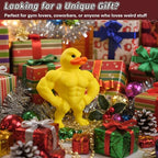 3D Printed Muscle Duck Figurine, Funny Desk Decor Collectible Statue, Muscular Duck Desktop Figurine, Gifts for Gym People, Gym Decor for Men, Bodybuilder Duck Collectible Desktop Sculpture (Large) - size: Large