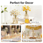 RUCKACE Bud Vases in Bulk 22 Gold Glass Small Vases Flower Vase for Centerpiece Table Wedding Decorations Home Decor Party - style: Gold 22 Pack