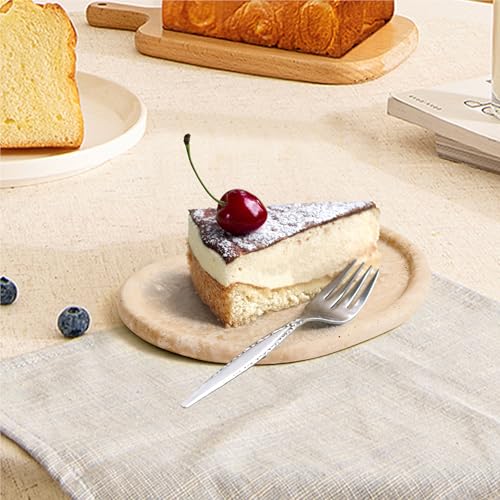 Natural Travertine Tray,Marble Ring Dish for Bathroom,Special-Shaped Jewelry Tray,Dressing Table, Bedside Table,Home Decor,Beige Large (NS030) - size: 10.2" x 7.1" x 0.6"