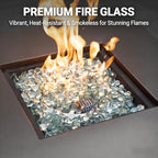 Mr. Fireglass 10 Pound Fire Glass Beads, 1/2" Reflective Round Fire Glass Drops for Fireplace Fire Pit & Lanscaping, High Luster Crystal Ice - color: Crystal Ice, size: 1/2 inch, 10 Pounds