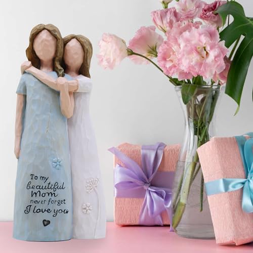 Birthday Gifts for Mom, Valentines Day Gifts for Mom, Mother of The Bride Gift, Sculpted Hand-Painted Figurine - color: Blue