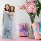 Birthday Gifts for Mom, Valentines Day Gifts for Mom, Mother of The Bride Gift, Sculpted Hand-Painted Figurine - color: Blue