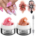 Fcozpjk Solid Builder Nail Gel, Nude Pink & Skin Color, Non-Sticky Hard Gel for Nails, 3D Sculpting, Extension, Salon Supplies - color: 02-03