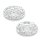 2PCS Clear Glass Pillar Candle Plates，Round Glass Candle Holder，Small Candle Holders for Pillar Glass 3" for Dinning Wedding Party Table Centerpiece