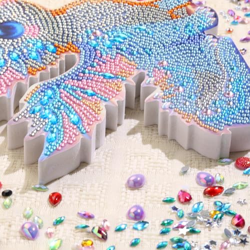 Dragon Diamond Art Painting Ornaments, Tabletop Diamond art Figurines Statues Special Shaped Rhinestone Gem Art Kits ,5D Painting with Diamond Dots Sculpture Ornaments Kits for Beginner Adults - color: Q006