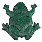 MDLUU Frog Stepping Stone, Cast Iron Frog Art, Decorative Flagstone for Garden Walkway, Yard, Patio Decor - size: Frog