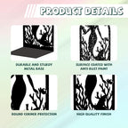 Peacoblue Metal Bookends for Shelves, Modern Decorative Heavy Duty Study Book Support Stoppers for Office, Desk, Shelf, Room 5.3"x4.3"x7.9" Cast Iron Simple Tall Bookends, 1 Pair (Mermaid) - style: Mermaid