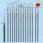 28 Pcs Nail Art Brushes Nail Art Tool Set Resin Nail Art Palette Sculpture Pen 2 Way Acrylic Silicone Carving Pen Dotting Pen Tool Manicure Kit for Home DIY Salon Nail Art (Black) - color: Black