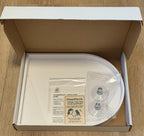 CleanPerch™ Bird Food Waste Catcher Tray with Suction Cups. Half Stadium Shape That attaches to Windows. Reduces Scatter, Easy-Clean, and Low-Profile (White, 9" x 11.5" x 3.7) - color: White, size: 9" x 11.5" x 3.7"