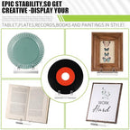 Yousoontic Acrylic Book Display Stand Clear Easel Plate Stand for Displaying Books, Picture, Notebooks, Platter, Photo, Artworks(4 x 8 x 10 Inch) - size: 4 x 8 x 10 Inch