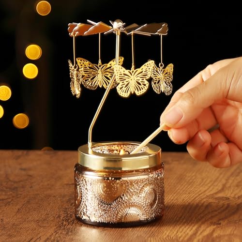Mothers Day Gifts for Mom Wife Daughter Sister, Birthday Gifts for Women, Unique Butterfly Gift for Friends Women, Rotatable Scented Candles Gift for Mothers Day Anniversary Christmas - size: Butterfly