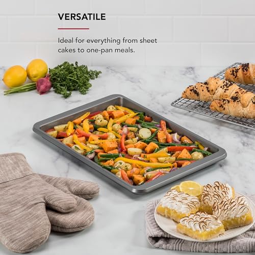 KitchenAid Premium Aluminized Steel Baking Sheet, Nonstick, 10x15 Inch, Contour Silver - color: Contour Silver, size: 10 x 15 Inch