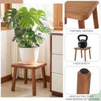Pinkunn 3 Pcs Wood Plant Stand Indoor Plant Stand for 3-12 Inch Pots Mid-century Modern Plants Stool Plants Pot Holder Home Decor for Balcony Living Room Office Courtyard Detachable(Square Style) - style: Square Style