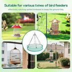 3PCS Bird Seed Catcher Tray 30 Inch Bird Seed Catcher Hanging Hoop Platform for Bird Feeders Includes S-Hooks, Adjustable Ropes & Portable Storage Pouch - size: 30 in