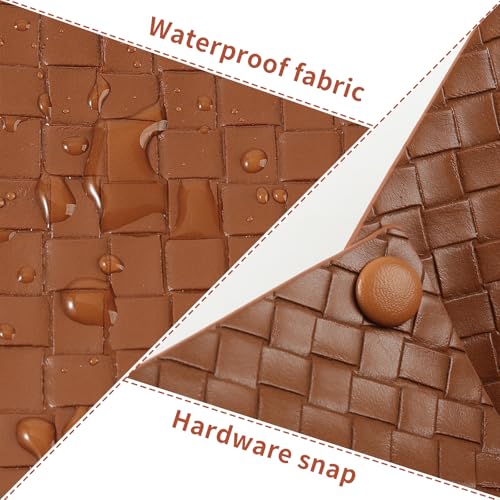 KINIVA PU Leather Jewelry Valet Tray for Men Women,Small Key Bowl for Entryway Table,Portable Travel Catchall Dice Tray (Bowl-Brown-2pcs) - style: Bowl-Brown-2pcs