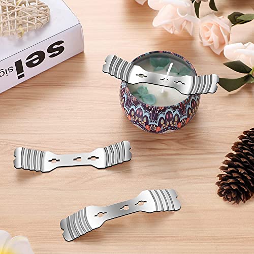 10 pcs Metal Candle Wick Holders, Upgraded Candle Wick Centering Devices, Silver Stainless Steel Candle Wick Holder for Candle Making - size: 10 PCS-upgraded