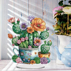 5D Tabletop Diamond Art Kit, Stand Up Special Shaped Crystal Diamond Art Desktop Kits for Adults, DIY Diamond Painting Kits Craft Gift - Cactus Pots - color: Cactus Pots