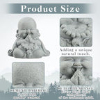 Landical Buddha Sandstone Statues, Zen Monk Praying Statue Sculptures Ornament for Wealth Good Luck Feng Shui Decor Home Office Car Decoration(Prayer Buddha) - style: Prayer Buddha
