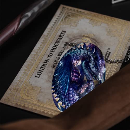 ACOCOFE Dragons Egg, Lava Dragon Egg with Luminous Base, Handmade Sculpture Dragon Eggs Resin Ornaments, Gift for The Holidays, Christmas, Birthdays, Graduation, Back to School (Purple with Base) - color: Purple With Base