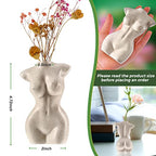 Modern Chic Body Vase - Female Form Flower Vase, White, Boho Home, Feminist Decor and Office