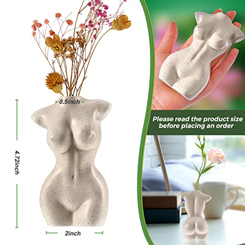Modern Chic Body Vase - Female Form Flower Vase, White, Boho Home, Feminist Decor and Office
