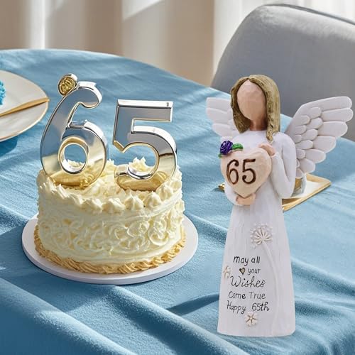 65th Birthday Gifts for Women, 65th Birthday Decorations for Women, Sculpted Hand-Painted Figurine - style: 65th Birthday Gifts