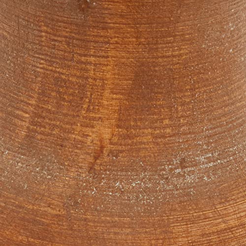 Deco 79 Wood Beaded Pillar Candle Holder, Set of 3 12", 9", 7"H, Brown - color: Brown, size: S/3 12", 9", 7"H