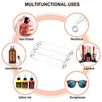 BTremary 3 Packs Clear Nail Polish Organizer Holder Shelf Rack, Acrylic Display Stand For Sunglasses Paint Essential Oils, Makeup Holder, Nail Poliahes Storage to 36 Bottles (Fit 1-2oz Bottles) - size: 3 Tiers Tabletop Rack