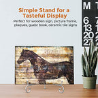 TR-LIFE Plate Stands for Display - 10 Inch Holder + Metal Easel Stand for Picture Frame, Decorative Plates, Photo, Book, Collectibles (Silver 2 Pack) - size: 10 Inch