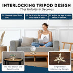 Alternative Imagination Wooden Tripod Display Stand - 6-Inch Hand Carved Holder Made from Mango Wood -Folding Natural Stand for Abalone Shell, Crystal Ball, Key Bowl,Trinket Dish, Incense,Decor & More - size: 6 Inches
