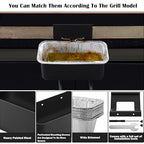 Grill Grease Catcher for Blackstone Griddle with 10 Pack Grease Cup Liners Aluminum Foil Tray Pan Drip Tray Pan for 17, 22, 28 & 36 inches Griddle (Long Hook) - color: Long Hook