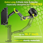 Tablet Holder for Truck Tablet Mount - iPad Mount for Truck, Heavy Duty Super Suction Cup, 16.7 inch Long Arm & Stable, Device & iPad Holder for Dashboard, Windshield and Window - Semi Trucker