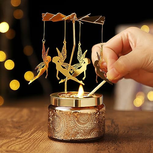 Mothers Day Gifts for Mom Wife Daughter Sister, Birthday Gifts for Women, Unique Candle Gift for Friends Women, Rotatable Scented Candles Gift for Mothers Day Anniversary Christmas (Girl with Wings) - size: Girl with Wings