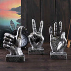 Nice purchase Hand Finger Gesture Desk Statues Fingers Sculpture Creative Home Living Room Cabinet Shelf Decoration (Thumbs-up in Silver) - color: Thumbs-up in Silver