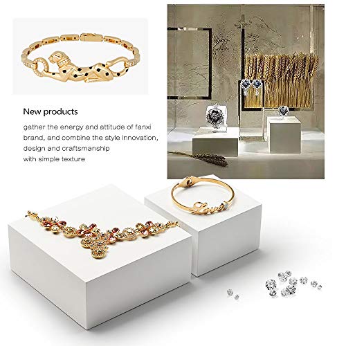 Oirlv Solid Wood Minimalism Style Jewelry Display Stand Showcase Jewelry Organizer Square Holder (SM05201) - color: SM05201