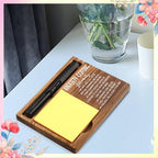 Positive Energy Office Gifts for Women, Positive Energy Gift, Positive Energy Desk Decor Thank You Gifts for Therapy, Wooden Notepad Pen Holder With Appreciation Quotes,16.5 x 12 x 1.5 cm,XXN22 - style: ANXIETY COPING