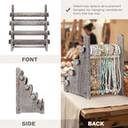 TOPNEW 4 Tier Wooden Bracelet Holder,Scrunchie Bangle Watch Necklace Display Storage Jewelry Holder Stand Display Organizer,Antique White - color: 4 Tier Antique White