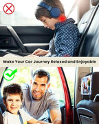 WONNIE Car Tablet Holder, Upgraded iPad Holders for Car Mount Headrest, iPad Mount Back Seat for Kids with Anti-Slip Strap, Silicone Holding Net/Fits All 7-12.9'' Tablets, 2 Pack - size: 2 Pack- fits 7-12.9" tablet