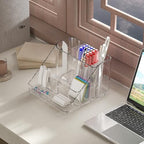 Ettori APLOP Makeup Organizer Tray, 6-Compartment Vanity Makeup Organizer for Jewelry, Hair Accessories, Bathroom Counter or Dresser