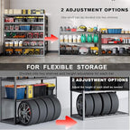 50" W Garage Shelving Heavy Duty, 6 Tier Garage Shelves, 84" H Adjustable Storage Shelving Unit, Commercial Metal Shelves for Warehouse, Basement - size: 50"Wx24Dx84"H | 6 Tier