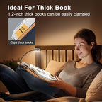 ERGONOV Book Pillow Stand with 6500K Reading Light, Hands Free Book Holder, Comfortable Lap Book Stand for Reading in Bed, Desk, or Sofa, Wooden Book Rest for Book Lovers,AAA Battery Required