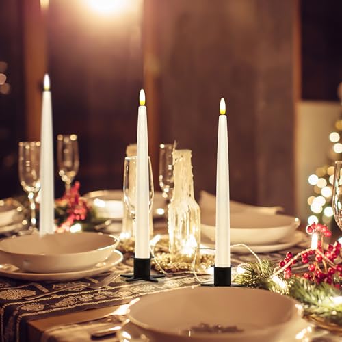 CVHOMEDECO. Primitive Iron Taper Candle Holders Vintage Black Candlestick Holders for Halloween Christmas Dining Room Home Decor. Set of 2, Star Base - color: Star 2 Pcs