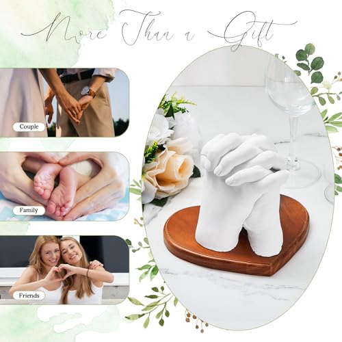 Menkxi 7.1 x 6.3 x 0.6 Inch Heart Shaped Wood Base Hand Casting Sculpture Base Hand Casting Kit Wood Display Stand for Anniversary Wedding Gift DIY Crafts Home Decoration - style: Heart