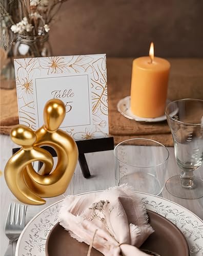 Couples Gift Statues, Anniversary Wedding Gift for Men Women Gold DecorTable Centerpieces TV Stand Bookshelf Knick Knacks Modern Decor Figurines Anniversary Women Gift Valentine's Day Gift
