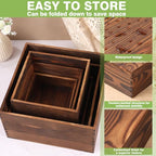6 Pack Wood Cake Cupcake Stand Buffet Risers, Wooden Display Stand Wood Display Riser, Square Food Display Risers for Party Wedding Birthday Home (6" 7" 8" 9" 10" 11") - color: Brown 6pcs (6" 7" 8" 9" 10" 11")