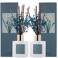 Cocorrína Premium Reed Diffuser Set with Preserved Baby's Breath & Cotton Stick Cashmere Vanilla 2 Packs, 6.7oz Scent Fragrance Oil Diffuser for Bedroom Bathroom Home Décor - size: 6.7 Ounce/2pack