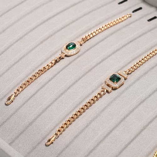 18 Slots Microfiber Necklace Braclet Tray Velvet Jewelry Trays Jewelry Drawer Organizer for Necklace, Bracelets,Watch Storage Display (Gray) - color: Grey, size: 18 Slot