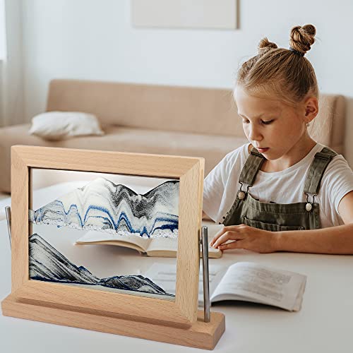 Bochino Moving Sand Art Picture Dynamic Sand Picture 3D Sand Art Frame Sandscape Moving Sand Picture for Home & Office Décor - color: Bule