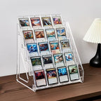 DEEIF 5 Tier Acrylic Trading Card Display Stand, 12" Display Shelf for Magnetic Card Holders, Toploaders, PSA Graded Cards, TCG Sports Card Collection (5Tier, 1Pack) - size: 5Tier, 1Pack