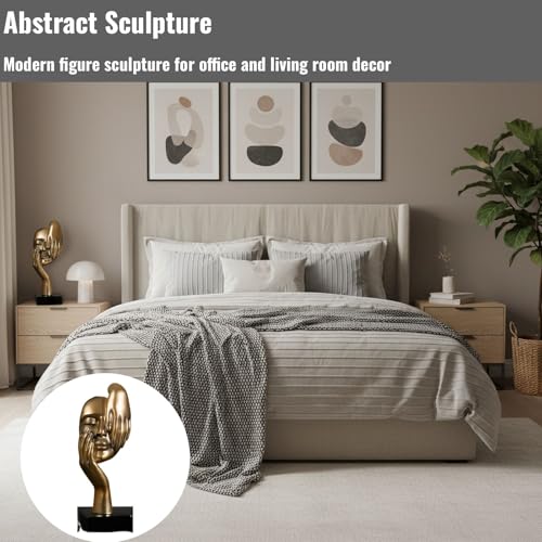 Abstract Sculpture for Home Decor - Modern Abstract Sculpture for Office and Interior Spaces - color: Model B-gold, size: 6.5x5x17 cm